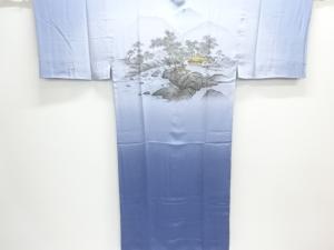 未使用品　田舎風景模様男物長襦袢（キングサイズ）